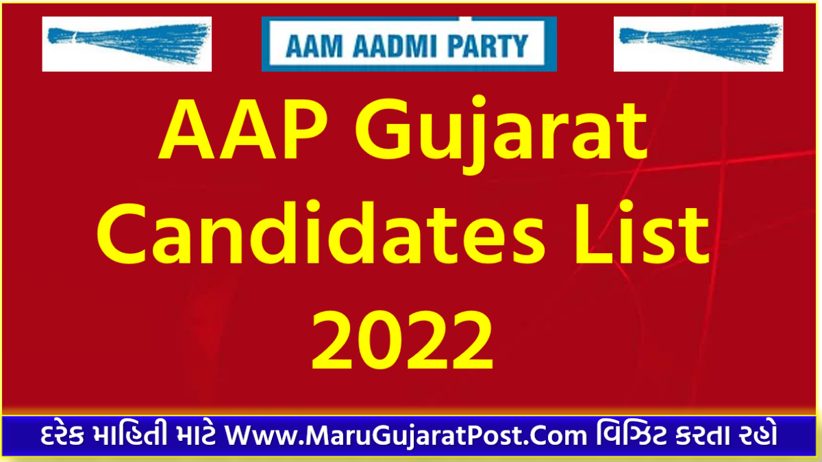 AAP Gujarat Candidates List 2022 , Aap Vidhan Sabha Umedwar List 2022 ...