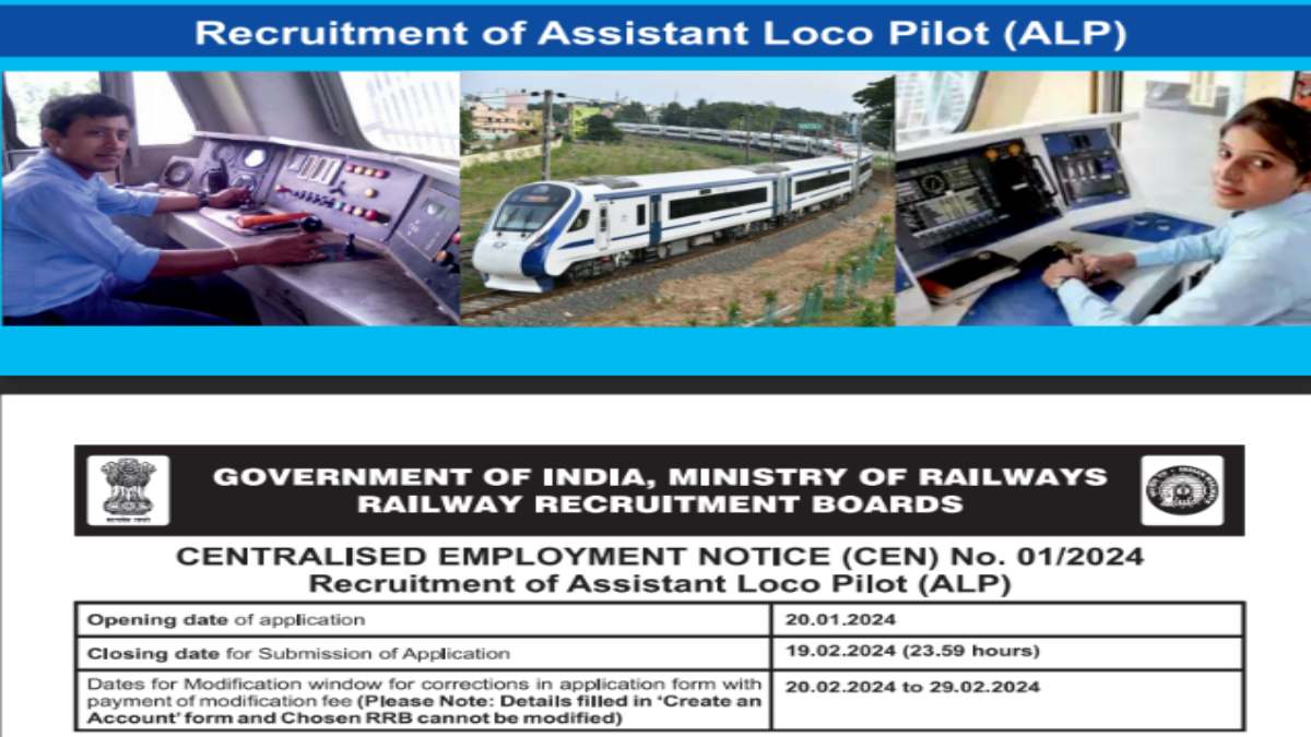 RRB ALP Recruitment 2024 | Notification | Apply Online @rrbahmedabad ...