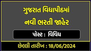 Gujarat Vidyapith Bharti 2024