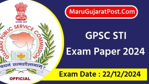 GPSC STI Exam Paper 2024